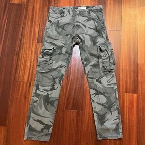 Wrangler Pants Men 32x30 Camo Cargo Green Regular Taper Casual Outdoors Hunting